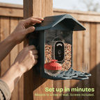 Easy Bird One Smart Bird Feeder with 2K+ Camera